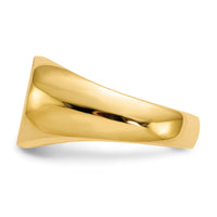 14k 12.5x9.5mm Closed Back Signet Ring-RS252