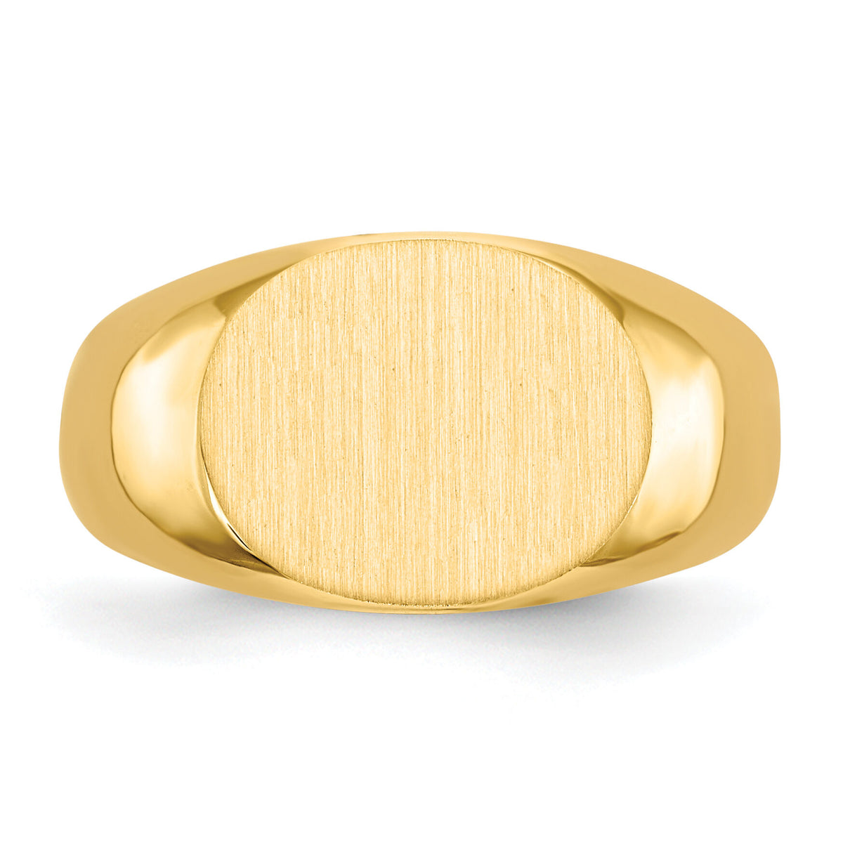 14k 12.5x9.5mm Closed Back Signet Ring-RS252