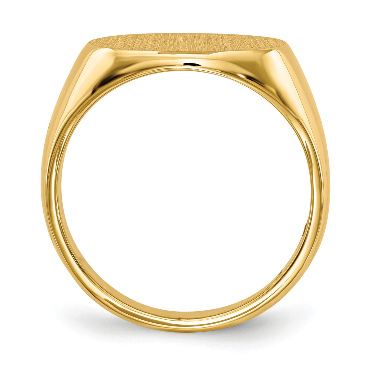 14k 16.0x12.0mm Closed Back Mens Signet Ring-RS253