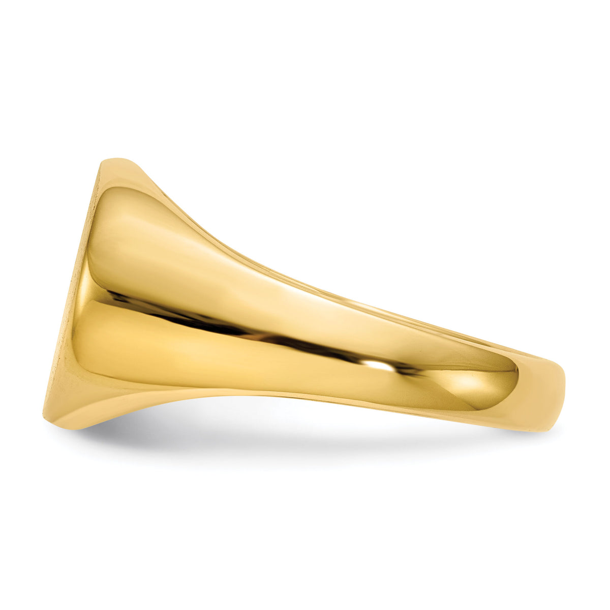 14k 16.0x12.0mm Closed Back Mens Signet Ring-RS253