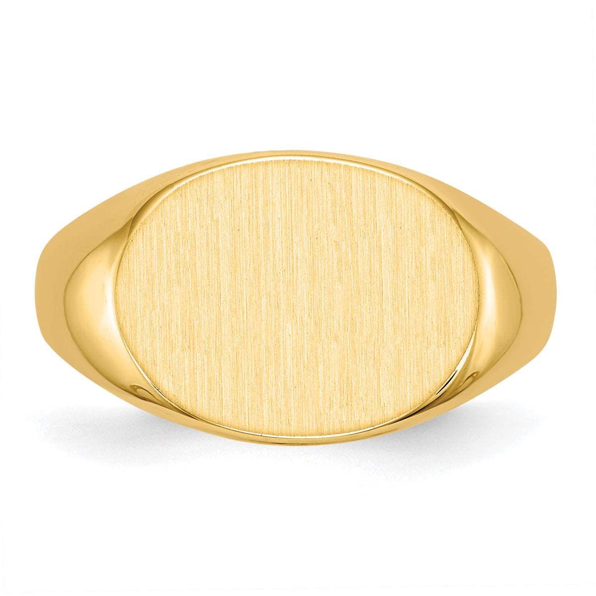 14k 16.0x12.0mm Closed Back Mens Signet Ring-RS253