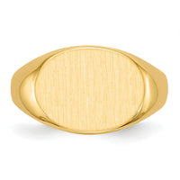 14k 16.0x12.0mm Closed Back Mens Signet Ring-RS253