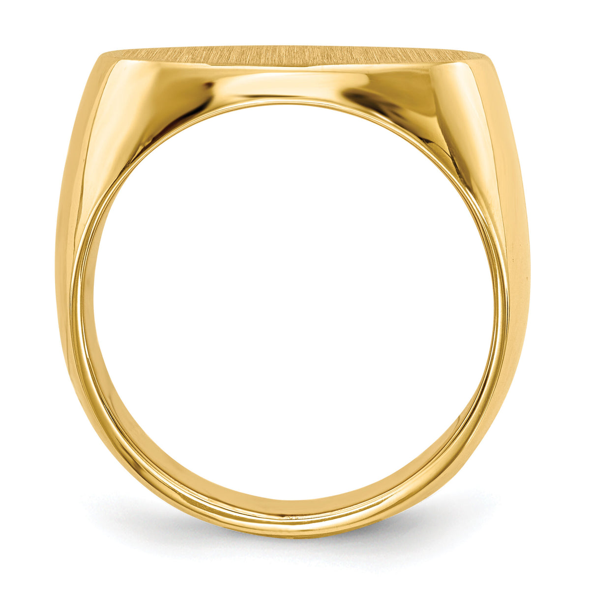 14k 19.0x13.0mm Closed Back Mens Signet Ring-RS254