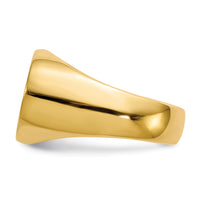 14k 19.0x13.0mm Closed Back Mens Signet Ring-RS254