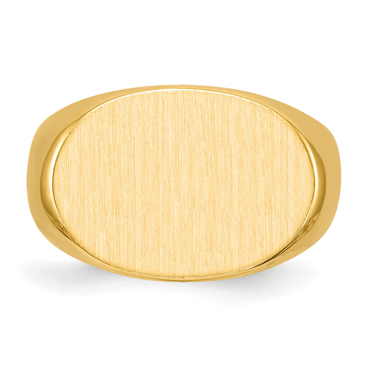 14k 19.0x13.0mm Closed Back Mens Signet Ring-RS254