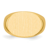 14k 19.0x13.0mm Closed Back Mens Signet Ring-RS254