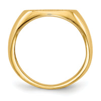 14k 12.5x9.5mm Open Back Signet Ring-RS255
