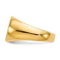 14k 12.5x9.5mm Open Back Signet Ring-RS255