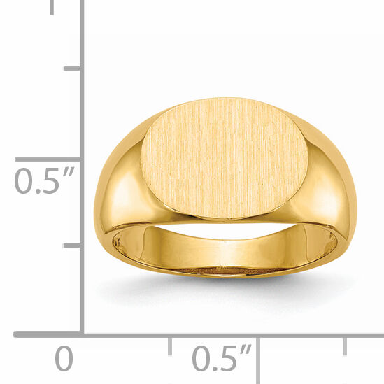 14k 12.5x9.5mm Open Back Signet Ring-RS255