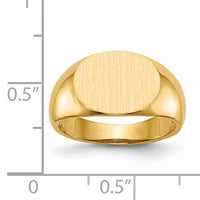 14k 12.5x9.5mm Open Back Signet Ring-RS255