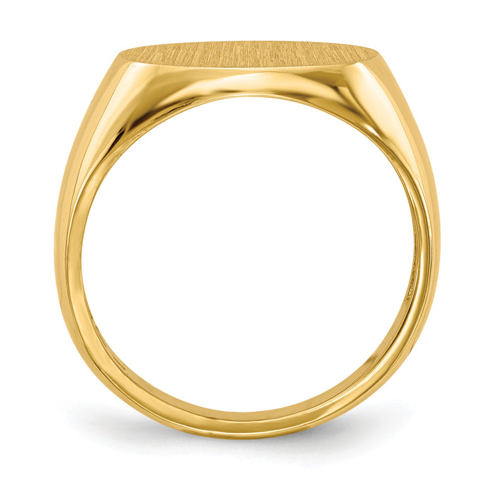 14k 16.0x12.0mm Open Back Mens Signet Ring-RS256
