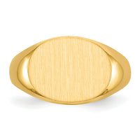 14k 16.0x12.0mm Open Back Mens Signet Ring-RS256