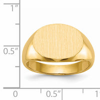 14k 16.0x12.0mm Open Back Mens Signet Ring-RS256