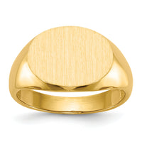 14k 16.0x12.0mm Open Back Mens Signet Ring-RS256