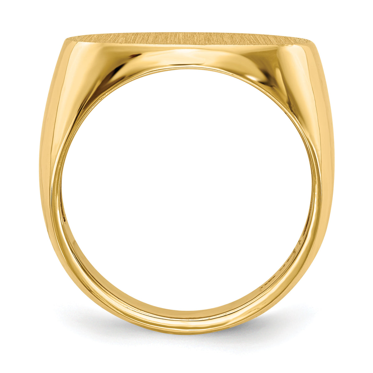 14k 19.0x13.0mm Open Back Mens Signet Ring-RS257