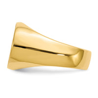 14k 19.0x13.0mm Open Back Mens Signet Ring-RS257
