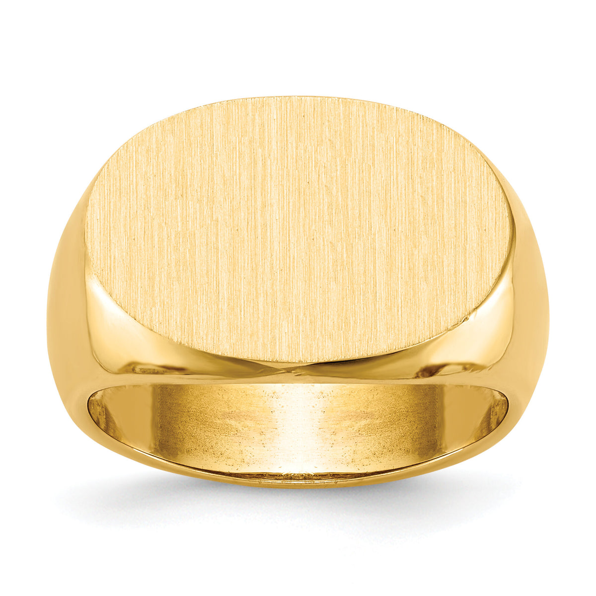 14k 19.0x13.0mm Open Back Mens Signet Ring-RS257