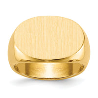 14k 19.0x13.0mm Open Back Mens Signet Ring-RS257
