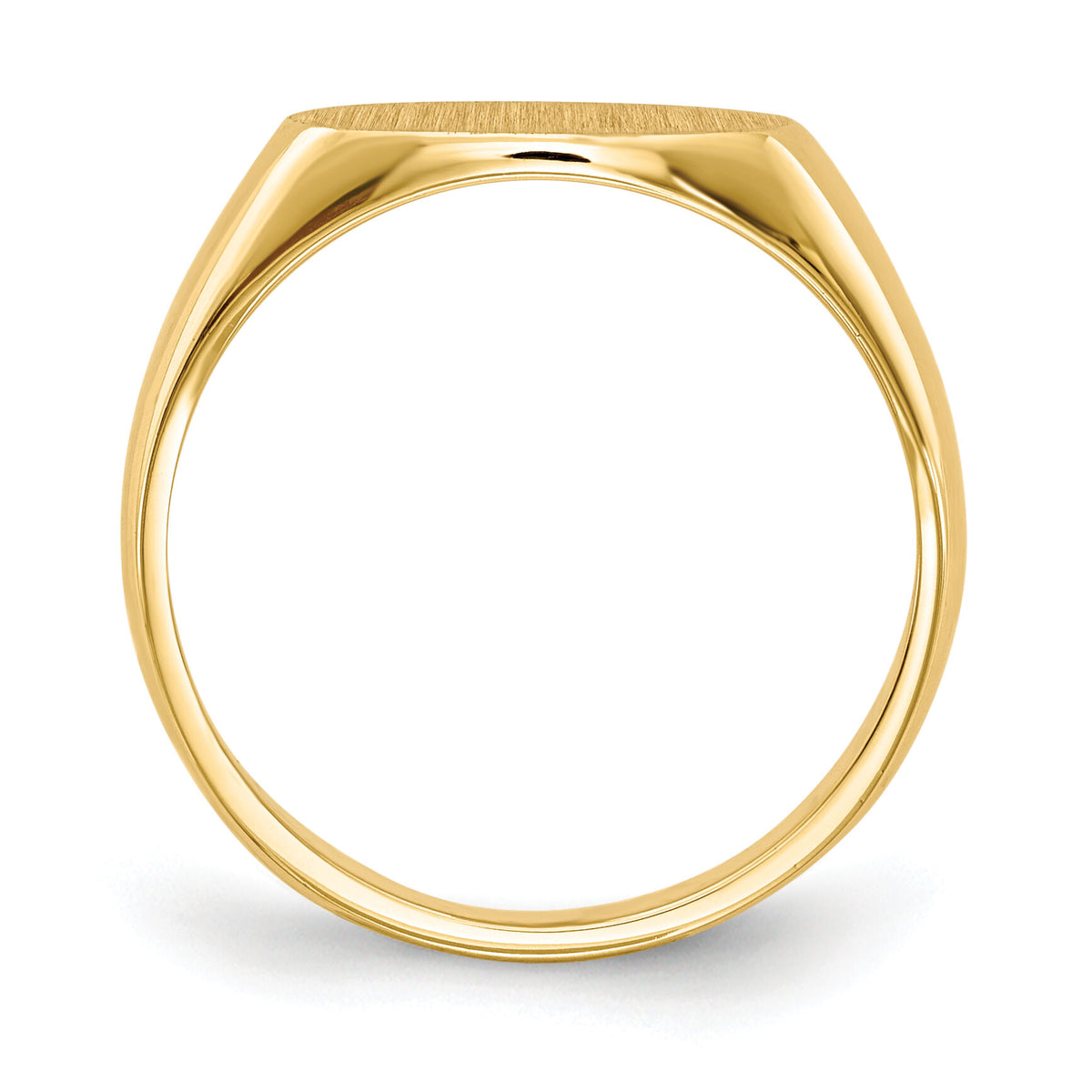 14k 11.5x6.5mm Closed Back Signet Ring-RS258