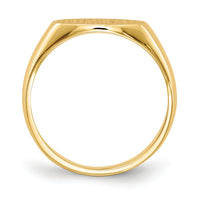 14k 11.5x6.5mm Closed Back Signet Ring-RS258