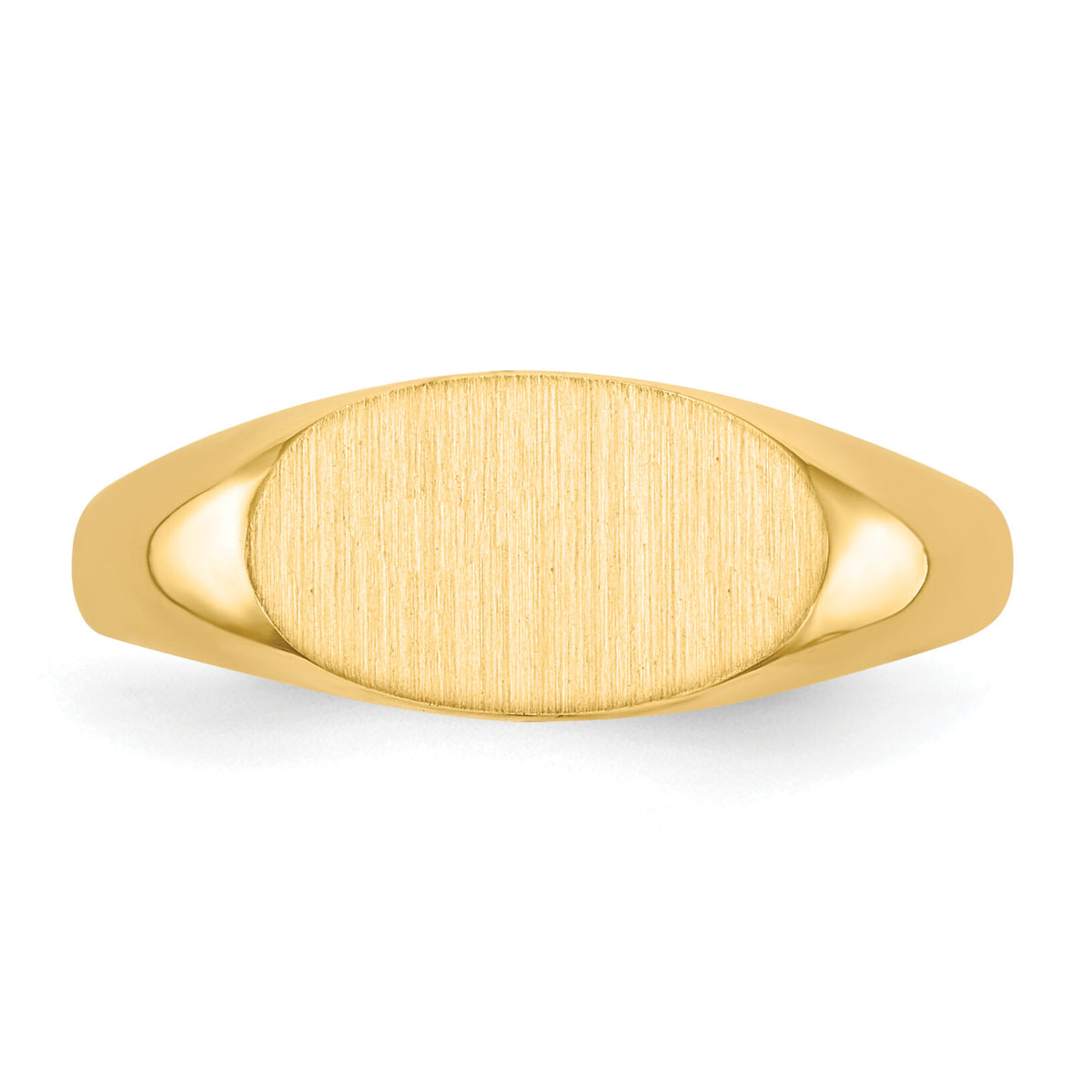 14k 11.5x6.5mm Closed Back Signet Ring-RS258