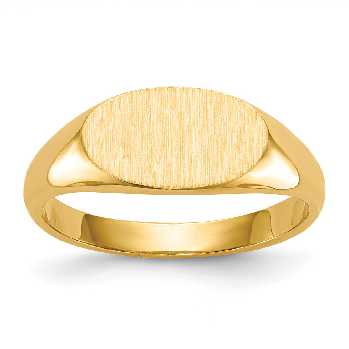 14k 11.5x6.5mm Closed Back Signet Ring-RS258