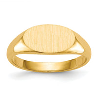 14k 11.5x6.5mm Closed Back Signet Ring-RS258