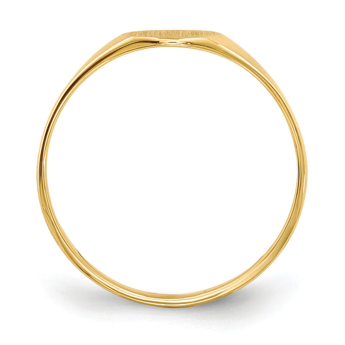 14k 6.5x7.5mm Closed Back Signet Ring-RS273