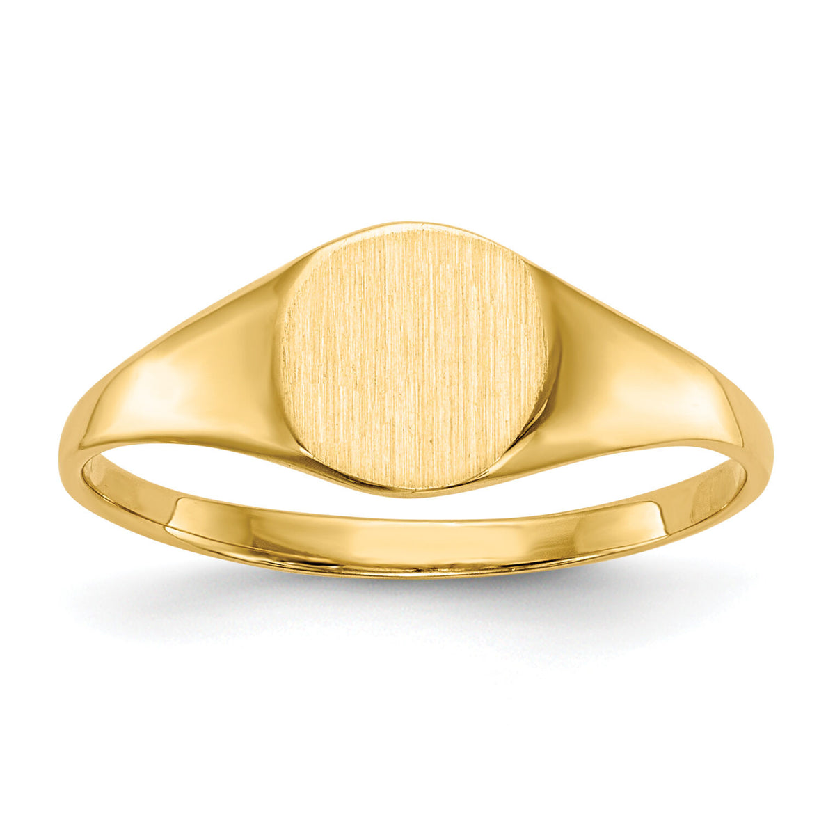 14k 6.5x7.5mm Closed Back Signet Ring-RS273