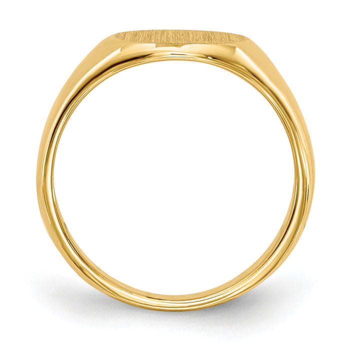 14k 8.5x8.5mm Closed Back Child's Signet Ring-RS274