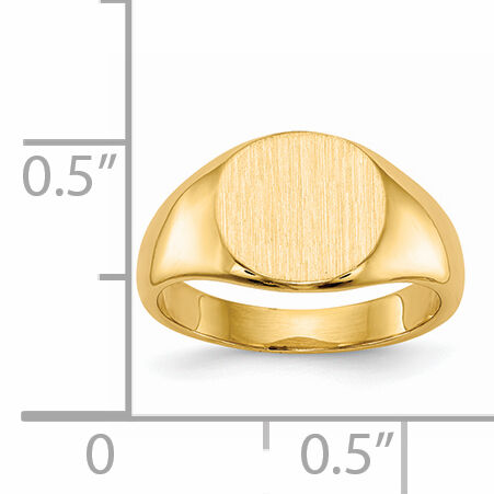 14k 8.5x8.5mm Closed Back Child's Signet Ring-RS274