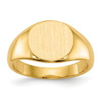 14k 8.5x8.5mm Closed Back Child's Signet Ring-RS274