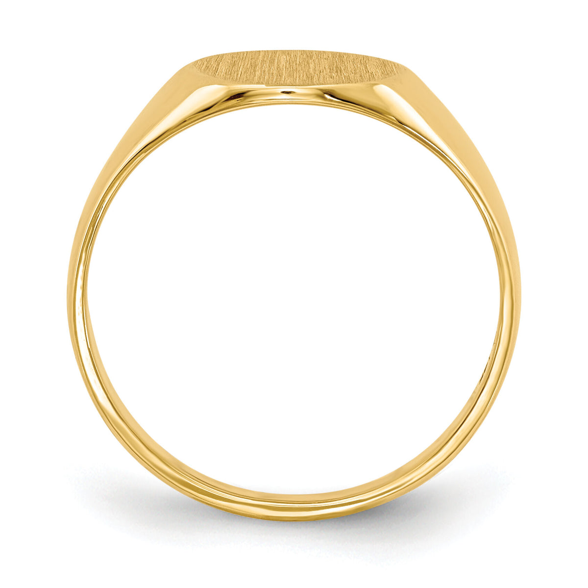 14k 9.5x8.5mm Closed Back Signet Ring-RS275