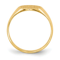 14k 9.5x8.5mm Closed Back Signet Ring-RS275