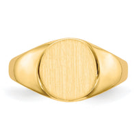14k 9.5x8.5mm Closed Back Signet Ring-RS275