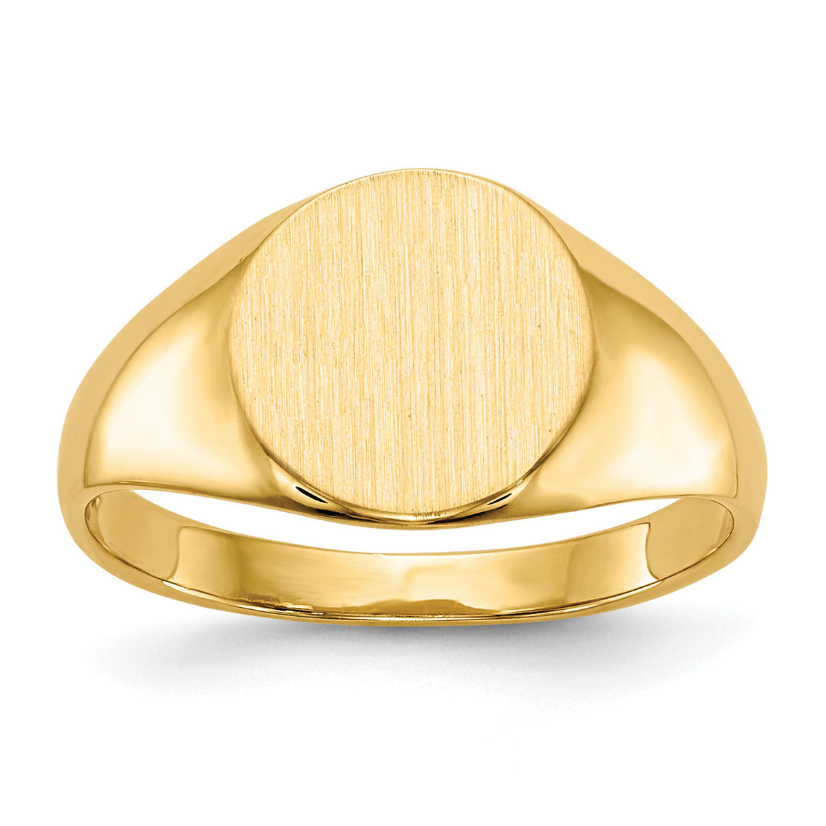 14k 9.5x8.5mm Closed Back Signet Ring-RS275