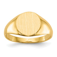 14k 9.5x8.5mm Closed Back Signet Ring-RS275