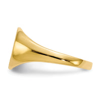 14k 9.5x10.0mm Closed Back Signet Ring-RS276