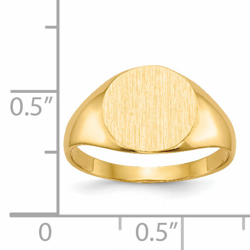 14k 9.5x10.0mm Closed Back Signet Ring-RS276