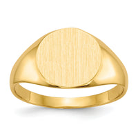 14k 9.5x10.0mm Closed Back Signet Ring-RS276
