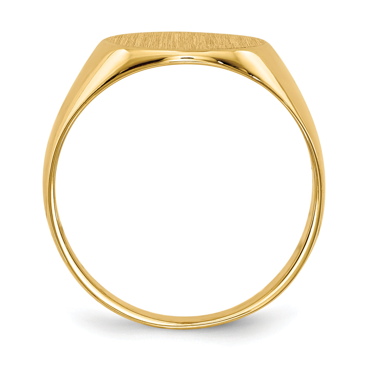 14k 10.5x11.0mm Closed Back Signet Ring-RS277