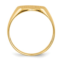 14k 10.5x11.0mm Closed Back Signet Ring-RS277