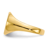 14k 11.5x12.0mm Closed Back Signet Ring-RS278