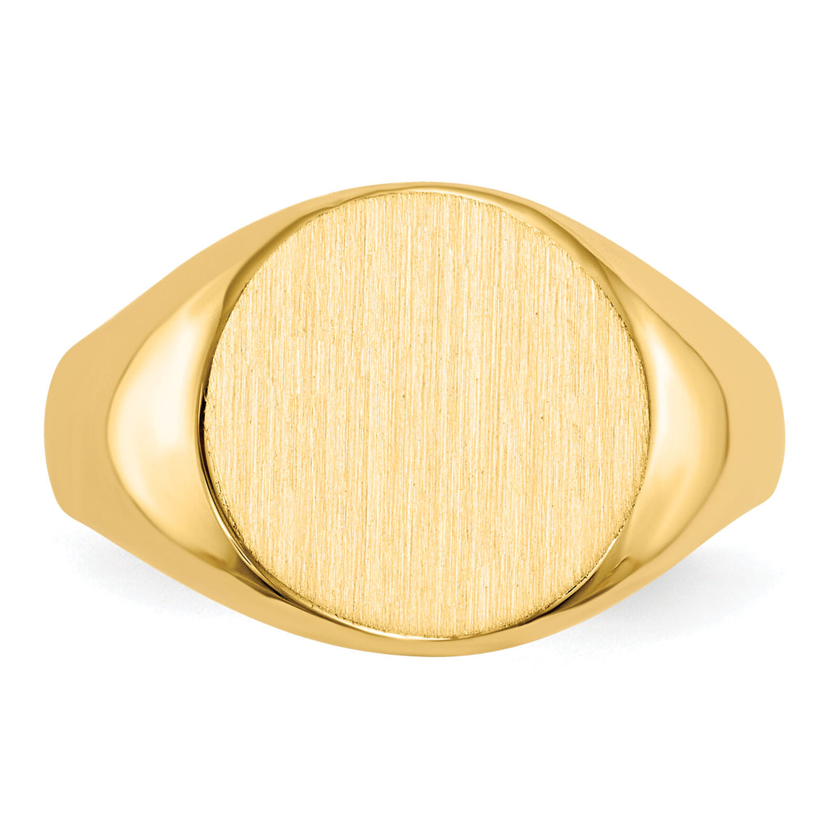 14k 11.5x12.0mm Closed Back Signet Ring-RS278