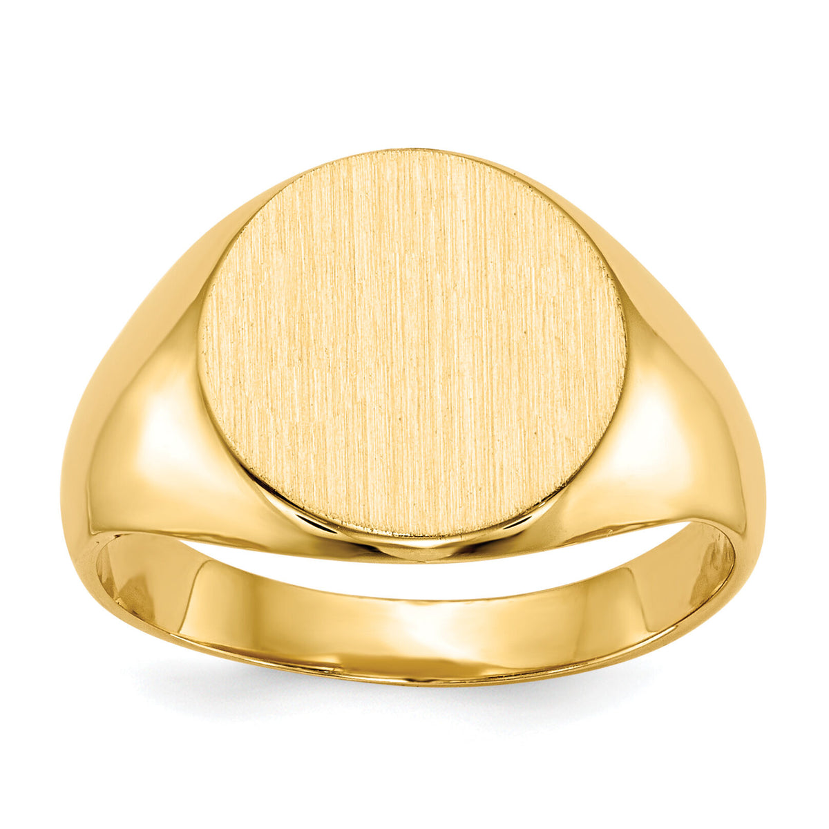14k 11.5x12.0mm Closed Back Signet Ring-RS278