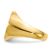 14k 15.5x15.0mm Closed Back Signet Ring-RS280