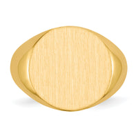 14k 15.5x15.0mm Closed Back Signet Ring-RS280