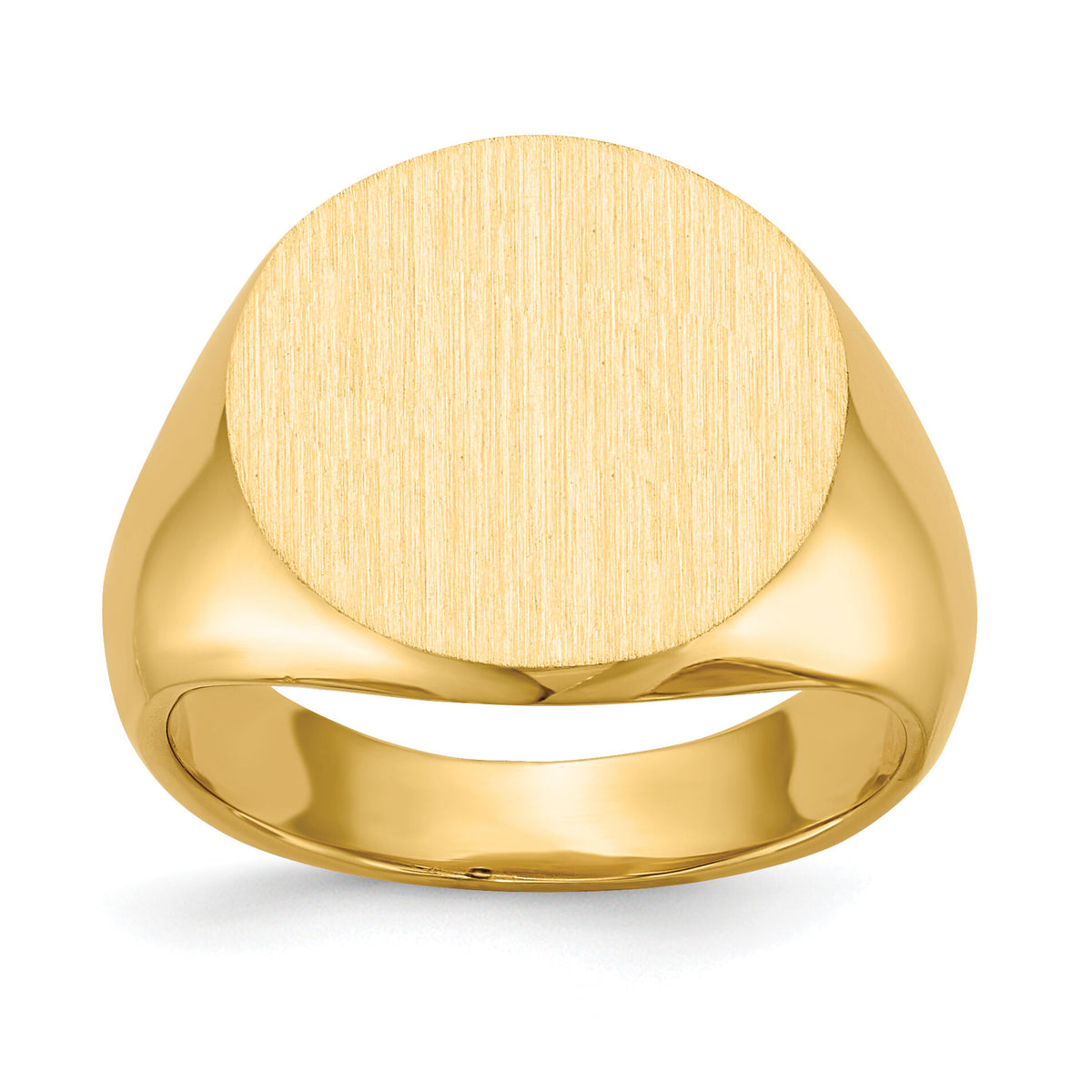 14k 15.5x15.0mm Closed Back Signet Ring-RS280