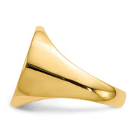 14k 18.0x17.5mm Closed Back Mens Signet Ring-RS281