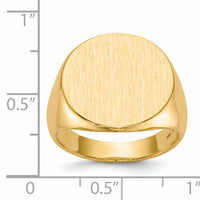 14k 18.0x17.5mm Closed Back Mens Signet Ring-RS281
